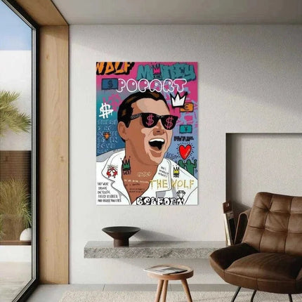 The Wolf - Jordan Belfort - Leinwandbild Pop Art (Canvas) kaufen bei Linkreich – Jetzt entdecken!