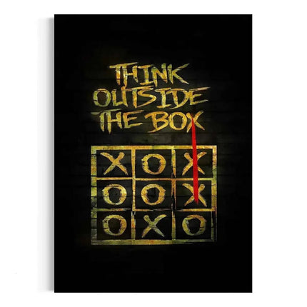 Think outside the Box - Leinwandbild Motivation (Canvas) kaufen bei Linkreich – Jetzt entdecken!