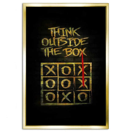 Think outside the Box - Leinwandbild Motivation (Canvas) kaufen bei Linkreich – Jetzt entdecken!