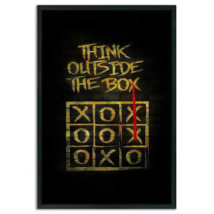 Think outside the Box - Leinwandbild Motivation (Canvas) kaufen bei Linkreich – Jetzt entdecken!