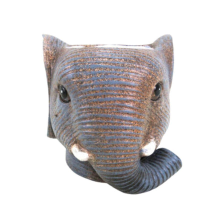 Pflanztopf Elefant – Grau – D11/12xH10cm – Elefanten – Blumentopf – Stilvoller Tier – Dekotopf für kleine Zimmerpflanzen & Sukkulenten