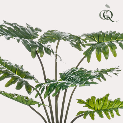Kunstpflanze Philodendron – 60cm – Täuschend echt & pflegefrei – Dekorative Kunst – Zimmerpflanze für Wohnzimmer & Büro – Nachhaltig & langlebig