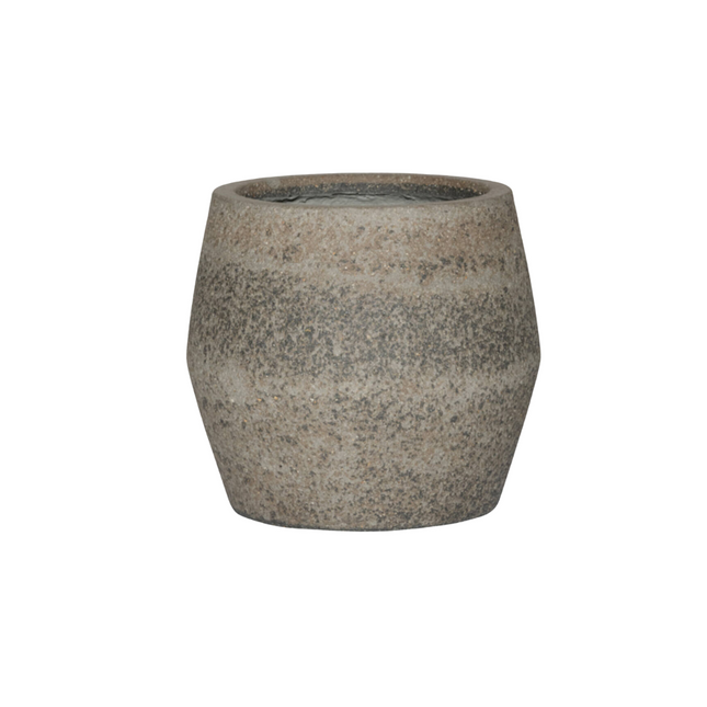 Pflanztopf Harley L Dioriet Grey – D53xH32cm – Blumentopf in edler Steinoptik – Breiter, robuster Pflanzkübel aus wetterfestem Kunststoff