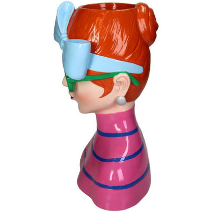 Vase Fashion Lady 'Larissa' – 30 cm – Polyresin – Modedesign – Dekorative Kunstvase für Wohnzimmer, Tisch & Fensterbank