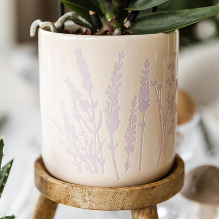 Blumentopf Lavendel Ø9cm – Pflanztopf in sanftem Violett – Für kleine Zimmerpflanzen, Kräuter, Sukkulenten & Mini – Arrangements – Stilvoll & robust
