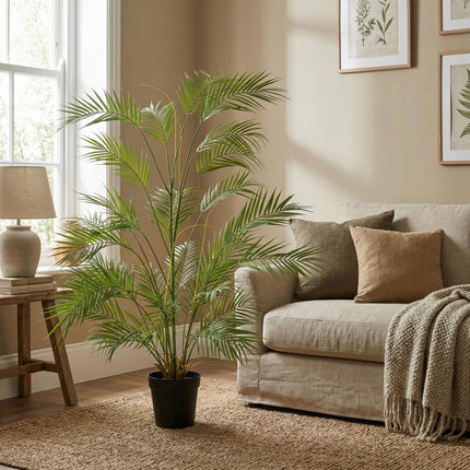 Kunstpflanze Areca122cm – künstliche Areca – Palme – realistische Palmwedel & natürliche Optik