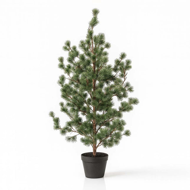 Zeder – Kiefer 120cm – Künstliche Pflanze – Realistische Kiefern – & Zedernoptik – Immergrün & pflegeleicht – Winter – & Weihnachtsdeko für Zuhause