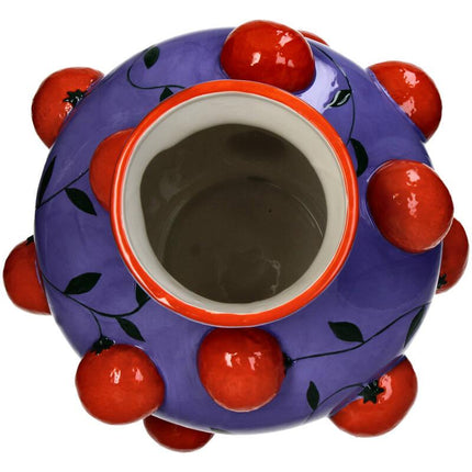 Vase Orange Dolomit Multi – 30 cm – Bunte Dekovase für Blumen & Wohnaccessoires – Verspieltes Design – Fröhlicher Farbakzent