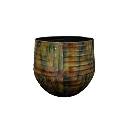 Pflanztopf Mette Marrakech – D28xH25cm – Blumentopf im orientalischen Design – Pflanzkübel in Keramikoptik – Für Zimmerpflanzen, Balkon & Terrasse