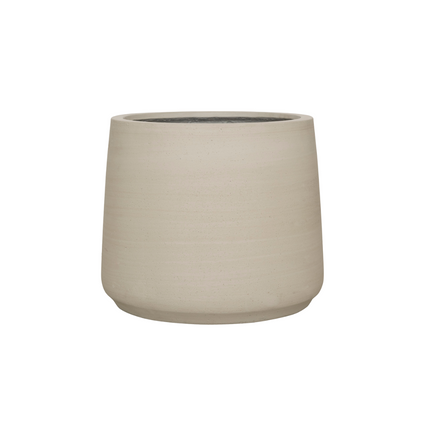 Pflanzgefäß Jumbo Patt Beige Washed – D45xH38cm – Blumentopf in Beton – Optik – Stilvoller Pflanzkübel für Innen & Außen