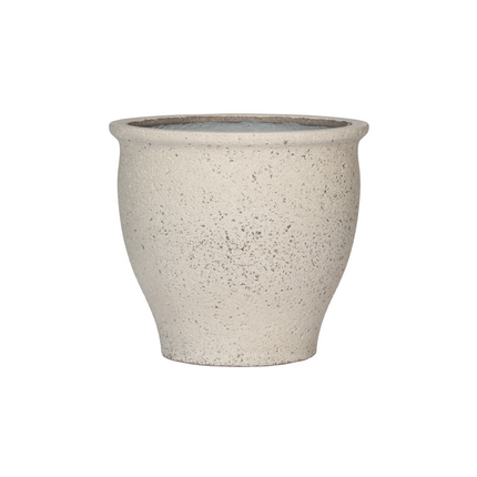 Pflanztopf Poseidon Chalk White – D42xH38cm – Blumentopf in eleganter Weiß – Optik – Wetterfester Pflanzkübel aus hochwertigem Kunststoff