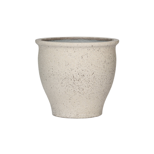 Pflanztopf Poseidon Chalk White – D52xH47cm – Großer Blumentopf in edler Weiß – Optik – Wetterfester Pflanzkübel aus hochwertigem Kunststoff