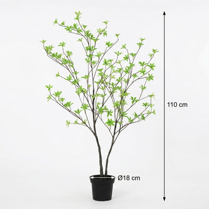 Kunstpflanze Tropaeolum 110cm – künstliche Kapuzinerkresse – realistische Blatt – & Blütenoptik