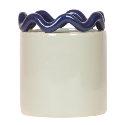 Funky Pflanztopf – Grün – Ø9cm – Dekorativer Blumentopf in Keramikoptik – Bunter Übertopf aus der Colourful Optimism Kollektion – Für Zimmerpflanzen & Orchideen