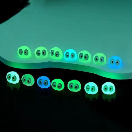 Glow in the Dark Mini – Figuren – 14er – Set – Mehrfarbig – Höhe 1cm – Leuchtende Deko für Terrarium, Pflanzen & Regal