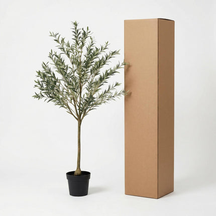 Kunstpflanze Olivenbaum 170cm – realistischer künstlicher Deko – Baum im Topf für Wohnzimmer & Büro – mediterranes Ambiente ganzjährig, pflegeleicht