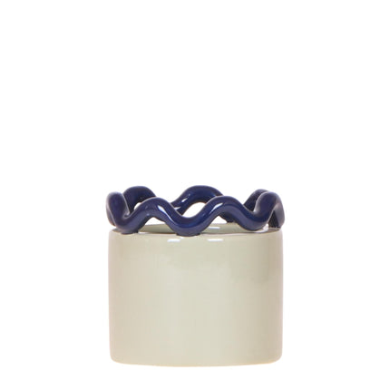 Funky Pflanztopf – Grün – Ø6cm – Dekorativer Mini-Blumentopf in Keramikoptik – Bunter Übertopf aus der Colourful Optimism Kollektion – Für kleine Pflanzen & Sukkulenten