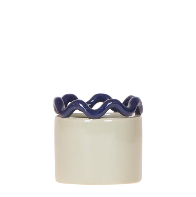 Funky Pflanztopf – Grün – Ø6cm – Dekorativer Mini-Blumentopf in Keramikoptik – Bunter Übertopf aus der Colourful Optimism Kollektion – Für kleine Pflanzen & Sukkulenten