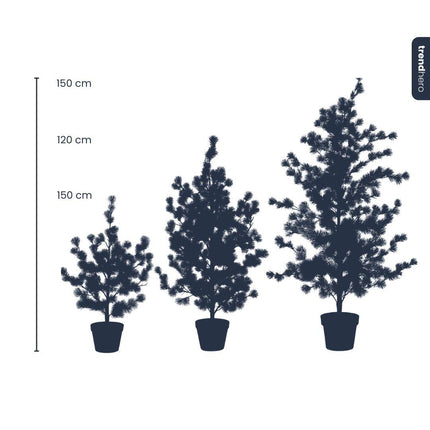 Zeder – Kiefer 80cm – Künstliche Pflanze – Realistische Cedar Pine Optik – Immergrün & pflegefrei – Winter – & Weihnachtsdeko für Wohnzimmer Büro Flur