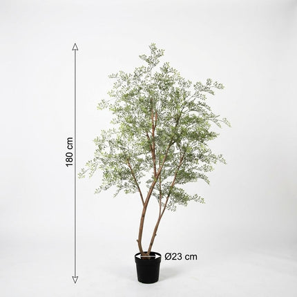 Cassia Baum Kunstpflanze 180cm – Große Deko Kunstpflanze – Pflegefreie Zimmerpflanze für Wohnzimmer Büro & Empfangsbereich