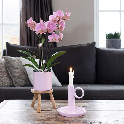 Simplicity Blumentopf – Rosa – 9cm – Moderner Pflanztopf mit glatter Oberfläche – Dekorativer Übertopf für Zimmerpflanzen, Balkon & Büro