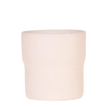 Rustic Zierpflanztopf - White - Ø9cm – Minimalistischer Dekotopf im Slow Living Stil – Natürliche, ruhige Wohnatmosphäre