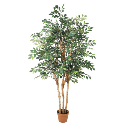 Kunstpflanze Ficus Exotica 150cm – künstlicher Deko – Baum im Topf