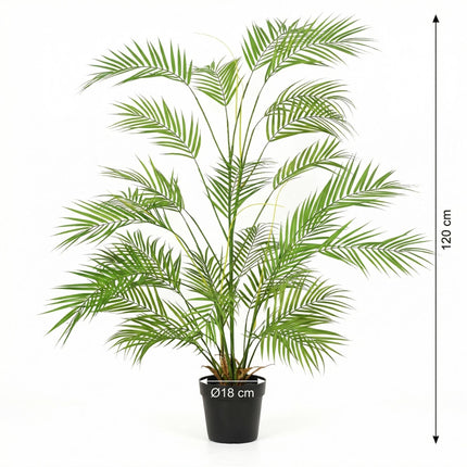 Kunstpflanze Areca122cm – künstliche Areca – Palme – realistische Palmwedel & natürliche Optik