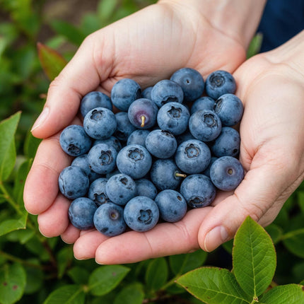 Blaubeere Vaccinium corymbosum Goldtraube winterhart 6 Pflanzen Ø9cm Höhe30cm – Ertragreiche Heidelbeere für Garten Balkon & Terrasse