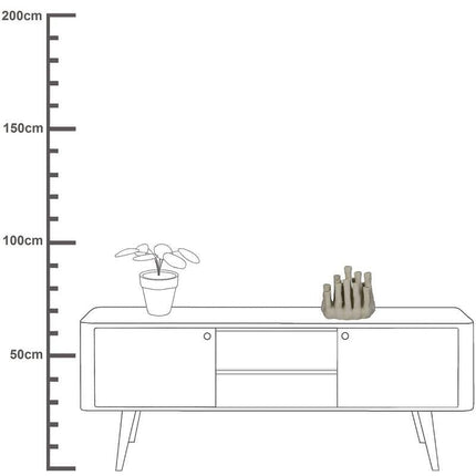 Blumenhalter XL Koralle – Ecru – Mehrfachvase aus Keramik – Dekorativer Blumenhalter für Trockenblumen & Arrangements – Maße 27×16×24 cm