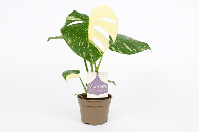 Monstera Thai Constellation – Seltene Zimmerpflanze Ø12cm – ↕30cm – panaschiertes Blattmuster – tropisches Highlight für helle Räume