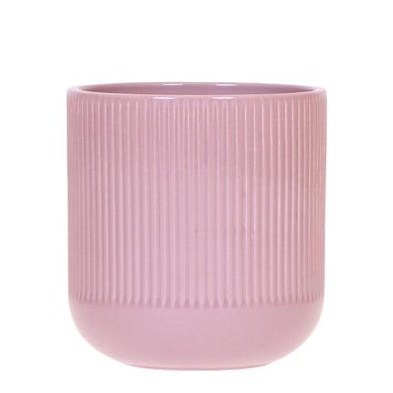 Flare Dekotopf – Ø9cm – Lila Retro – Blumentopf im 70er Jahre Stil – Strukturierte Oberfläche – Pflanzgefäß aus Keramik – Indoor – Ziertopf