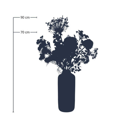 Kunstblumenstrauß Pastell – 70–90 cm – Hochwertige Seidenblumen in Pastelltönen – Pflegeleichte Deko für Tisch, Wohnraum & Büro