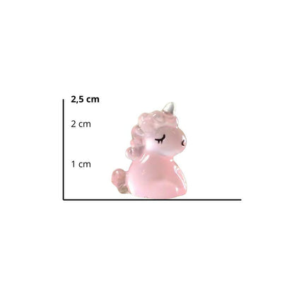 Glow in the Dark Einhörner – 6er Set – Bunte Mini – Einhörner 2,5cm – Leuchtend im Dunkeln – Für Terrarium, Pflanzenecke & Schreibtisch – Deko