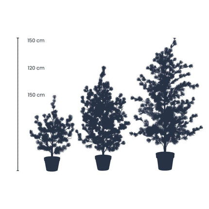 Zeder – Kiefer 120cm – Künstliche Pflanze – Realistische Kiefern – & Zedernoptik – Immergrün & pflegeleicht – Winter – & Weihnachtsdeko für Zuhause