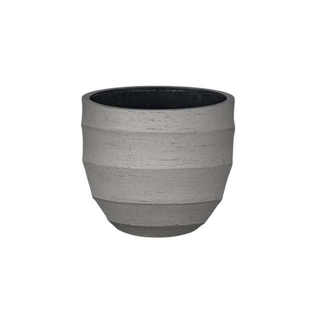 Pflanztopf Bordo New Egg Grey – D45xH38cm – Blumentopf in eleganter Betonoptik – , wetterfester Pflanzkübel aus robustem Kunststoff – Für Innen