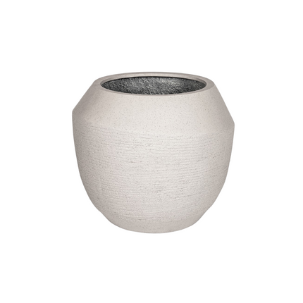 Topf Ruvido Sand – Großer Pflanzkübel Ø54 x H47cm – Rustikales, sandfarbenes Design – Wetterfeste Keramik – Ideal für große Pflanzen innen & außen