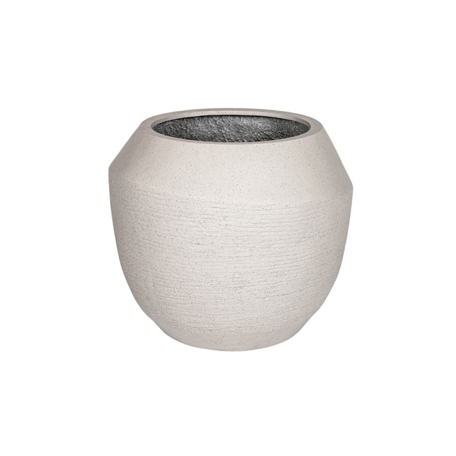 Topf Ruvido Sand – Großer Pflanzkübel Ø54 x H47cm – Rustikales, sandfarbenes Design – Wetterfeste Keramik – Ideal für große Pflanzen innen & außen