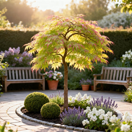 Ahorn Acer palmatum Little Princess – Grün – Laubabwerfend – Wenig Pflege – 12cm Höhe 35cm