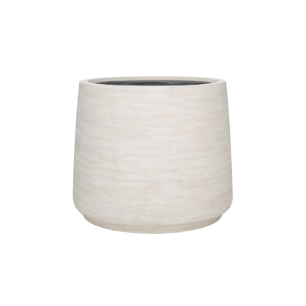 Pflanztopf Jumbo Patt Ivory Washed – D73xH61cm – Großer Design – Blumentopf in Elfenbeinoptik – Wetterfester Gartenkübel für Innen & Außen
