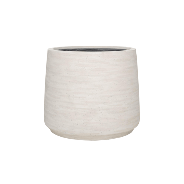 Pflanztopf Jumbo Patt Ivory Washed – D73xH61cm – Großer Design – Blumentopf in Elfenbeinoptik – Wetterfester Gartenkübel für Innen & Außen