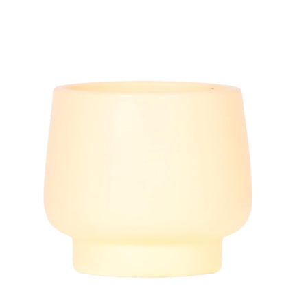 Scandic Blumentopf – Gelb – Ø9cm – Moderner Pflanztopf in Pastellgelb – Dekorativer Übertopf für Zimmerpflanzen, Orchideen & Kräuter