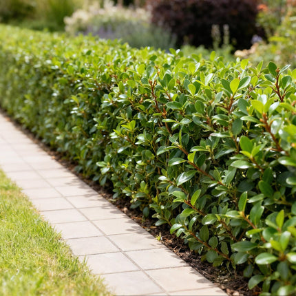 Ilex crenata Caroline Upright – 8 Pflanzen für 1 lfm Hecke – Immergrüner Strauch – 9cm Topf – Höhe 25-30cm