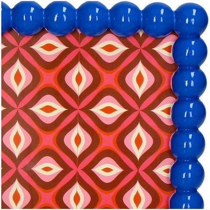 Bilderrahmen Perlen Polyresin – Blau – Eleganter Fotorahmen für Fotos 3x18cm – Stilvolle Deko