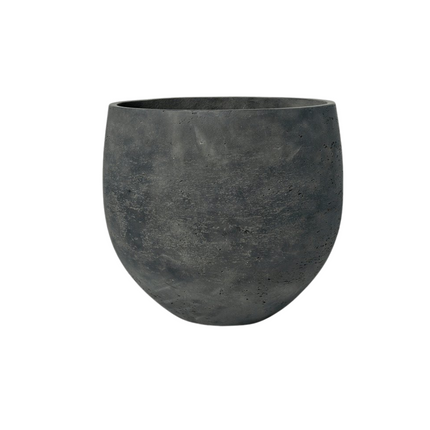 Pflanzgefäß Orb Black Washed – D32xH28cm – Blumentopf in schwarzer Steinoptik – Stilvoller Pflanzkübel für Innen & Außen