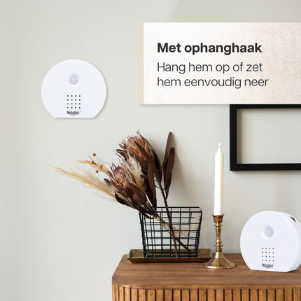 Melodiez Musikbox Weiß – Naturklänge mit Bewegungssensor – Kompakte Soundbox für beruhigende Vogelstimmen, Meeresrauschen & Dschungelklänge