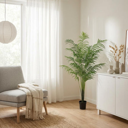 Kentia Palme Kunstpflanze 170cm – Große Kunstpalme Deko Pflanze – Pflegefreie Zimmerpflanze für Wohnzimmer Büro & Empfangsbereich