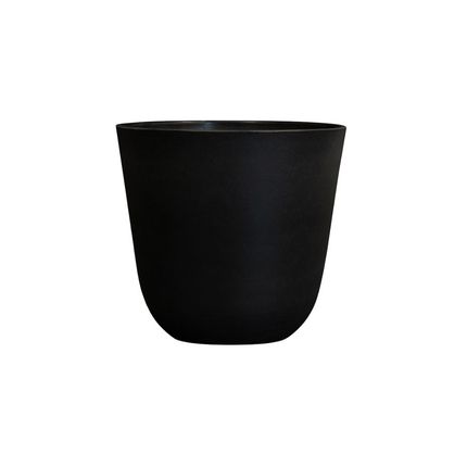 Pflanztopf Palermo Schwarz – D40xH36cm – Blumentopf in eleganter Betonoptik – , wetterfester Pflanzkübel aus robustem Kunststoff – Für Innen