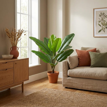 Philodendron Jungle King Kunstpflanze 45cm – Tropische Deko Pflanze – Pflegefreie Zimmerpflanze für Wohnzimmer Büro & Fensterbank