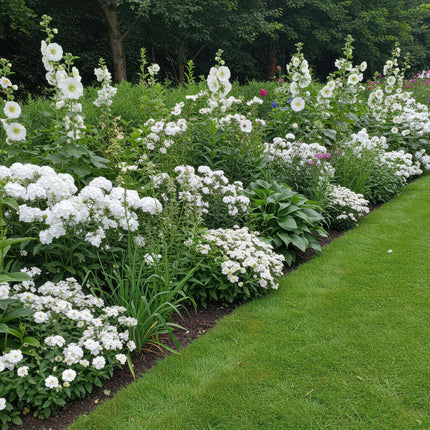 Staudenset „Weiß“ – 24 weißblühende Stauden für ca. 3 m² – Elegantes Borderpaket für sonnige Gartenbereiche – Pflegeleicht & harmonisch abgestimmt – Ø11 cm